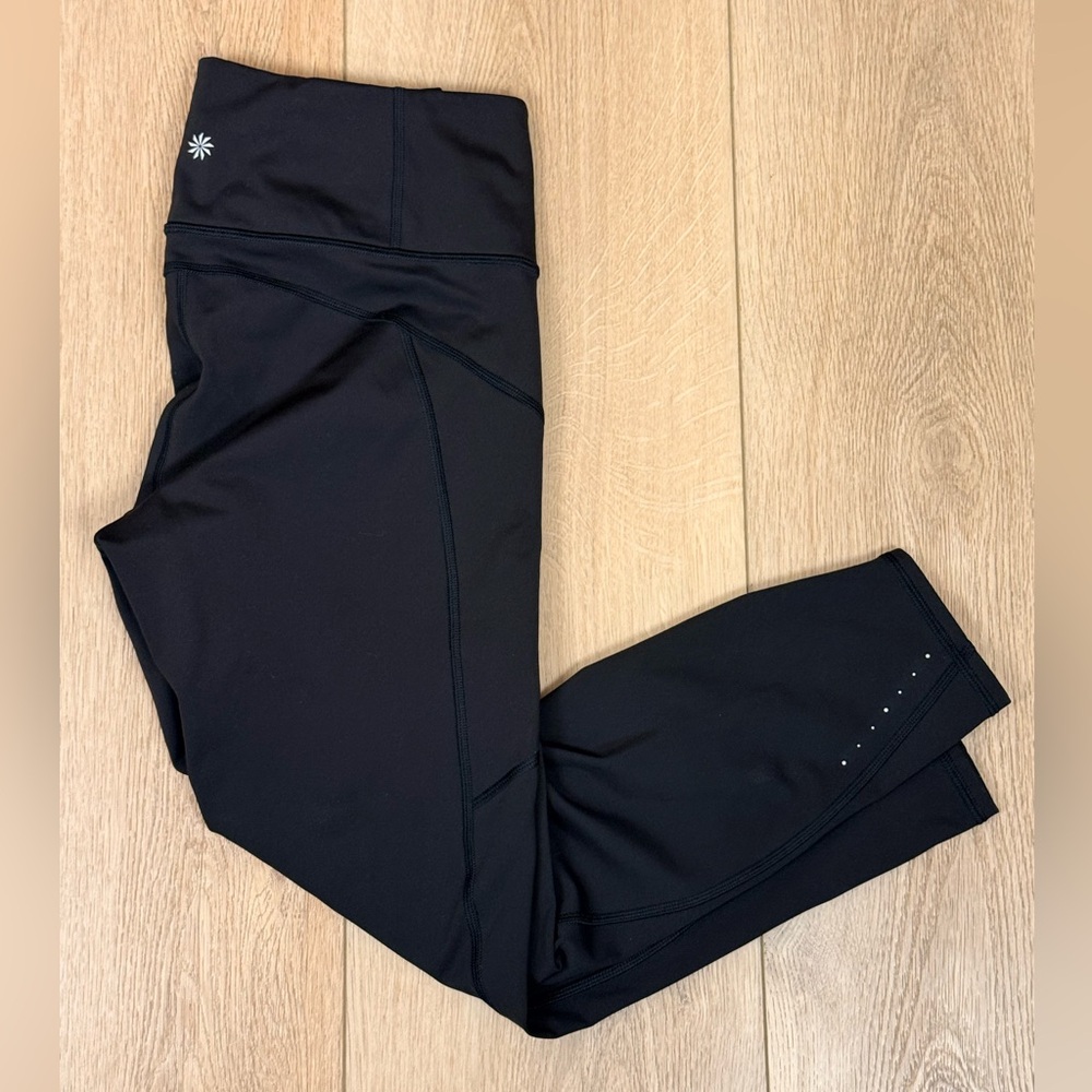 Athleta Rainier 7/8 Leggings Black Size Medium
